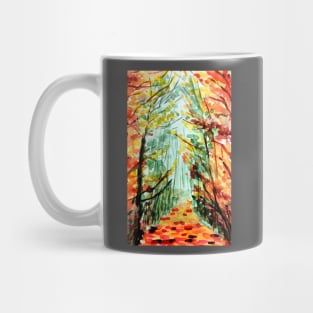 Fall in the forest watercolor pattern Mug